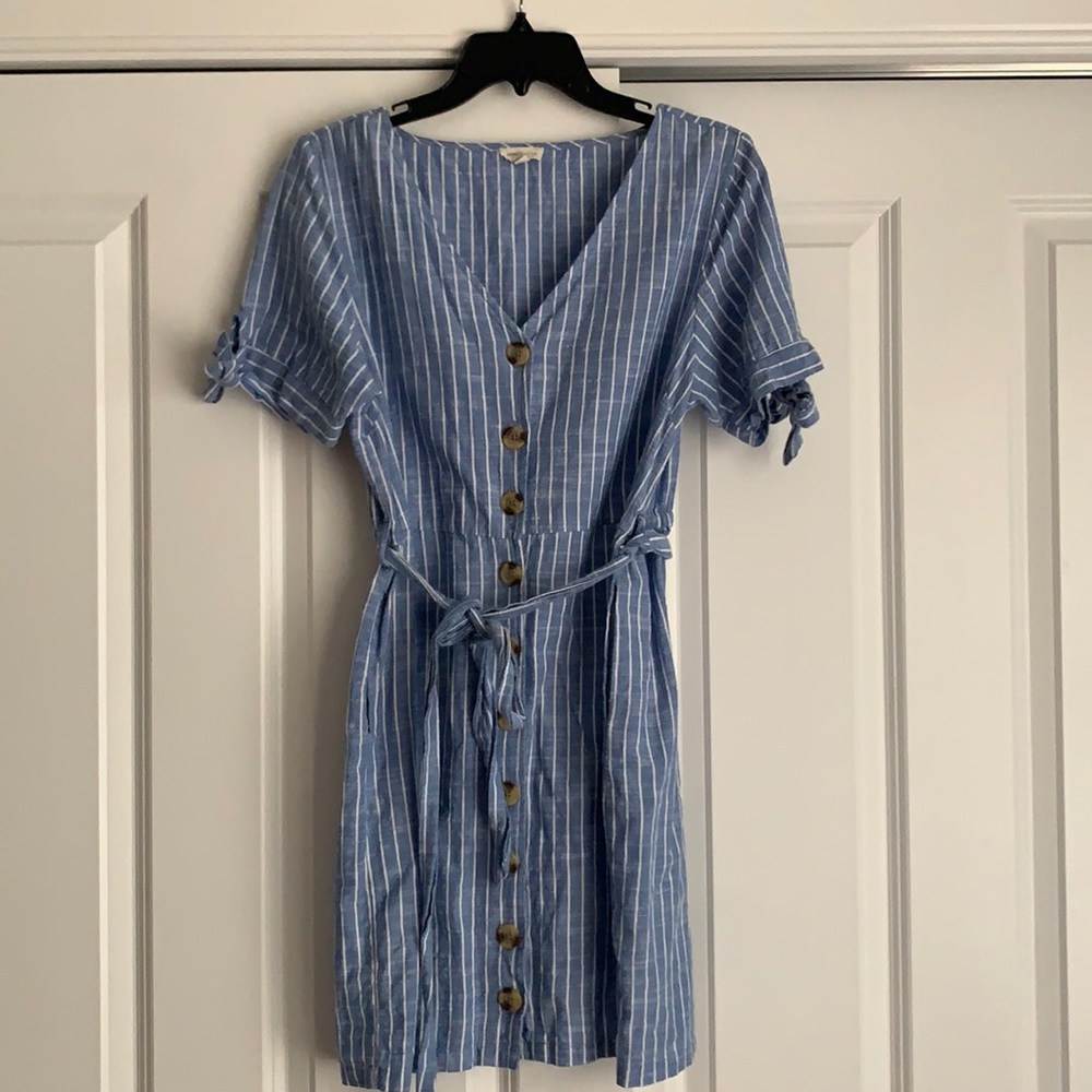 Striped tie dress, size M